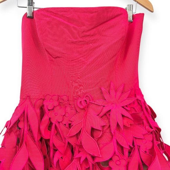 NWT Oscar de la Renta Strapless Papercut Mini Cocktail Dress $9,490 - Size US 10 - Picture 7 of 16
